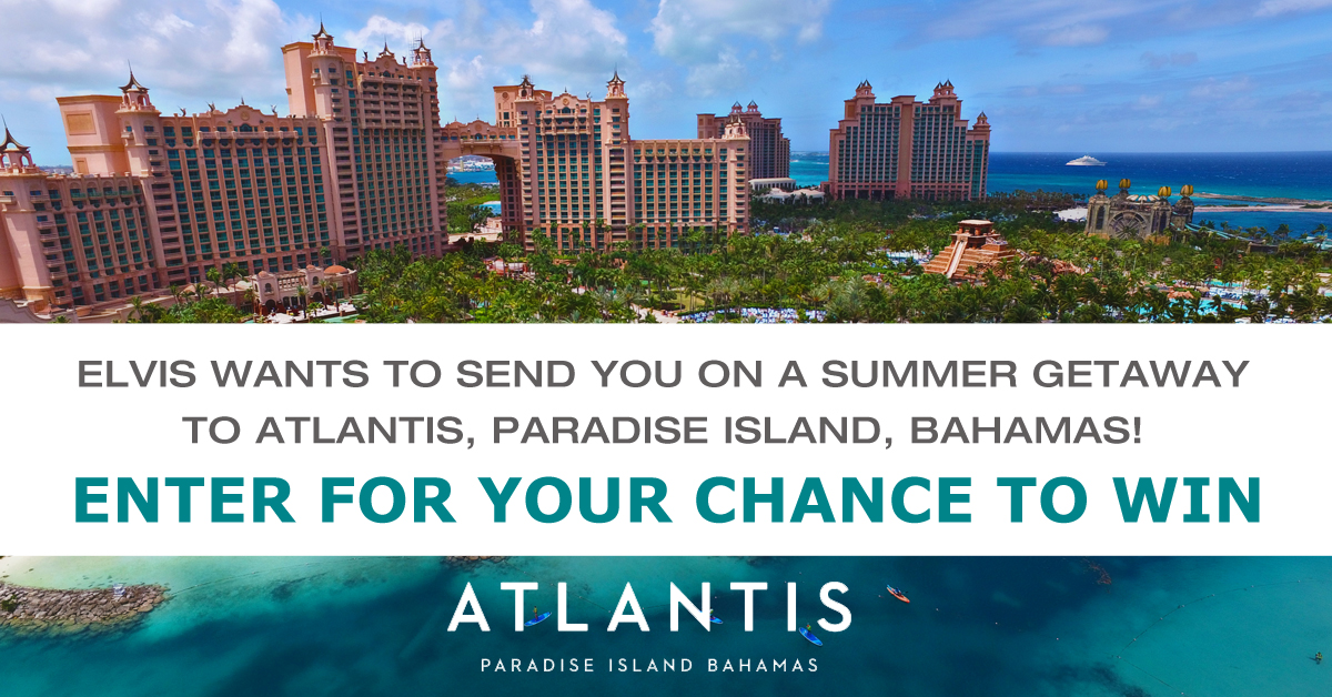Enter for the chance to win one of five trips to Atlantis Bahamas!