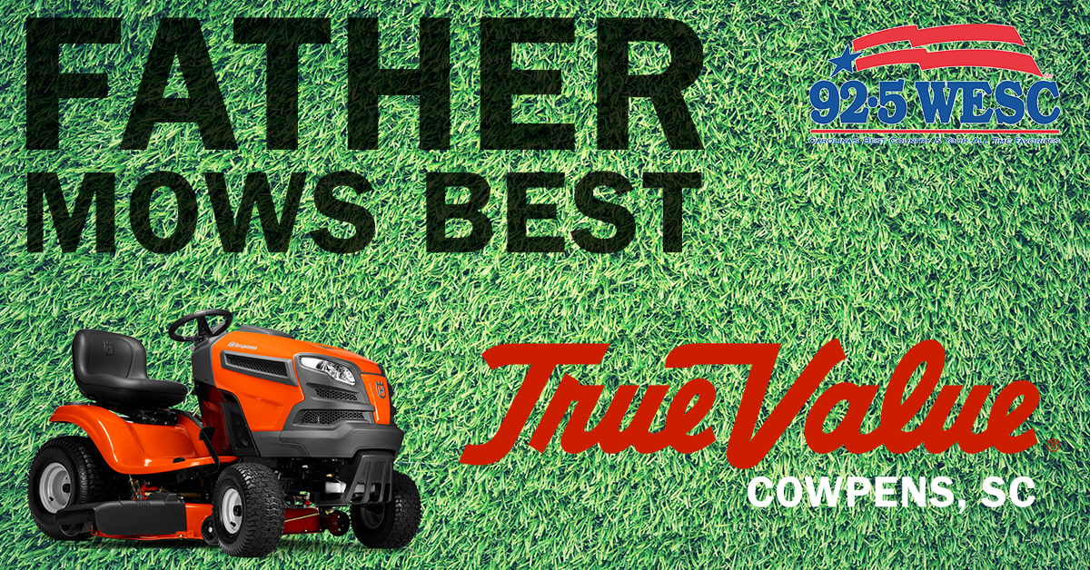 Score a brand new Husqvarna riding lawn mower from True Value of Cowpens!