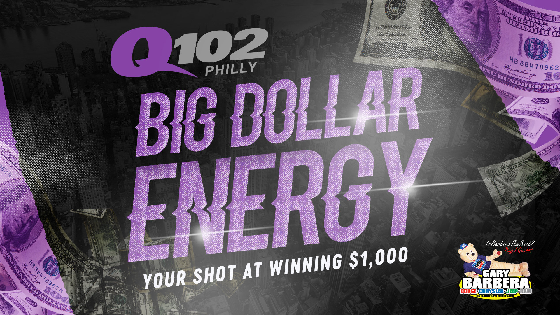 Listen To Win $1000 with Q102's Big Dollar Energy! | Q102 - Vimarsana News