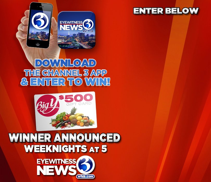 I just entered to win a 500 gift card to Big Y from WFSB!