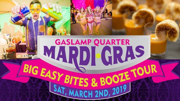 Win Gaslamp Mardi Gras Beads, Bites & Booze Tour Tickets