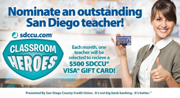Nominate a San Diego Teacher to Win $500!
