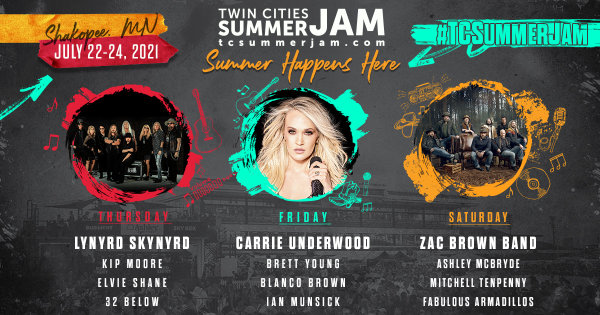 Register to win single day passes to Twin Cities Summer Jam July 22nd through the 24th at Canterbury Park in Shakopee! | Cities 97.1 - Vimarsana News