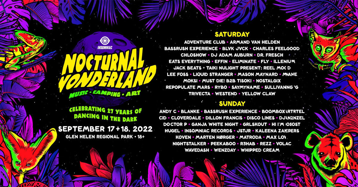 Win 2-Day Passes to Nocturnal Wonderland at Glen Helen Park (9/17 & 9/18) | KIIS FM - Vimarsana News