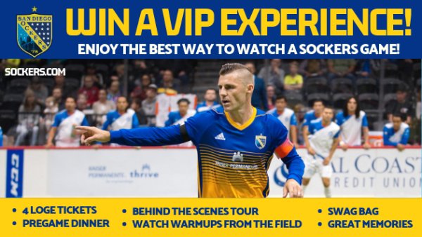 Win a San Diego Sockers VIP Experience