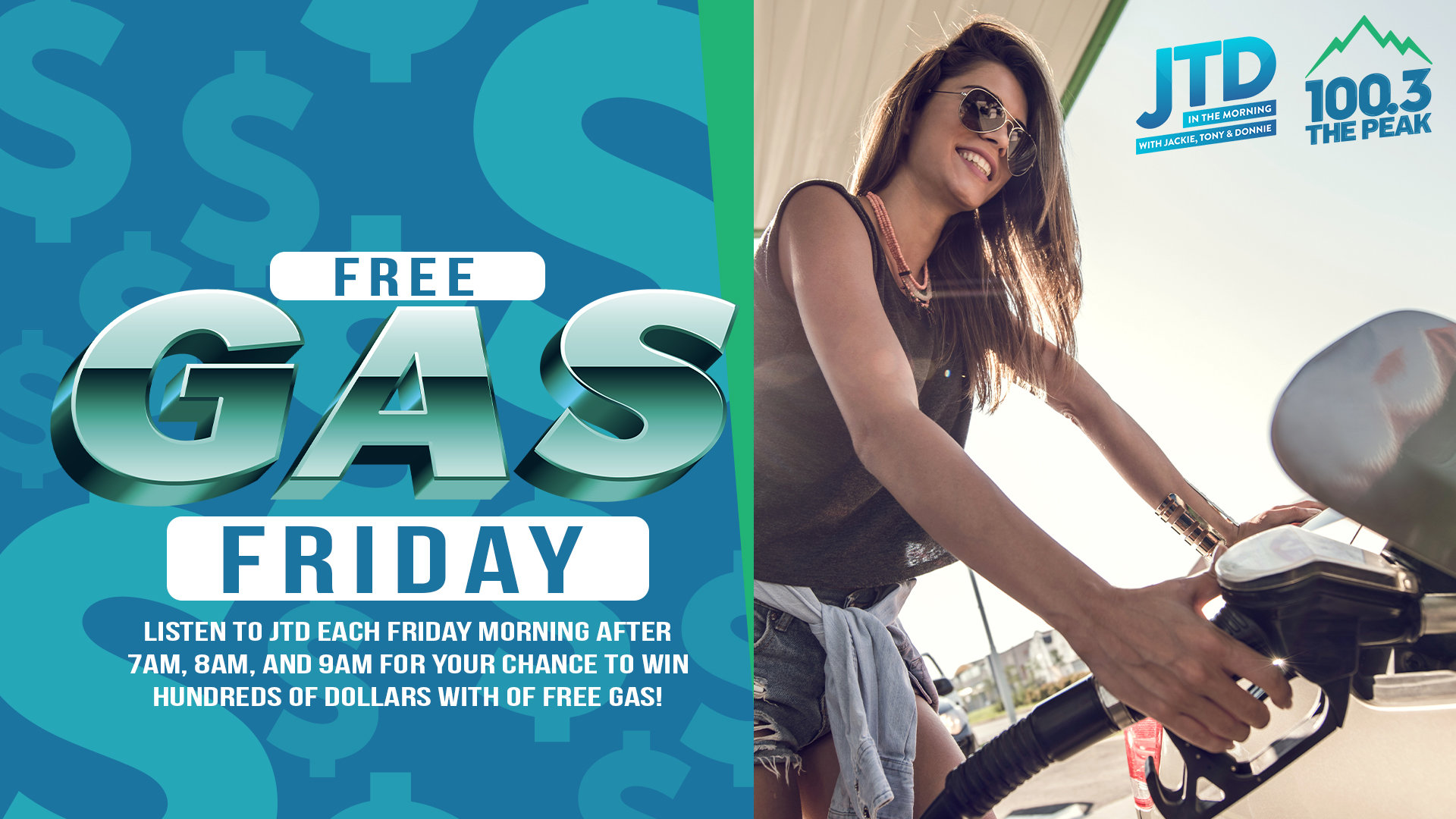 Free Gas Friday With JTD! | 100.3 The Peak - Vimarsana News