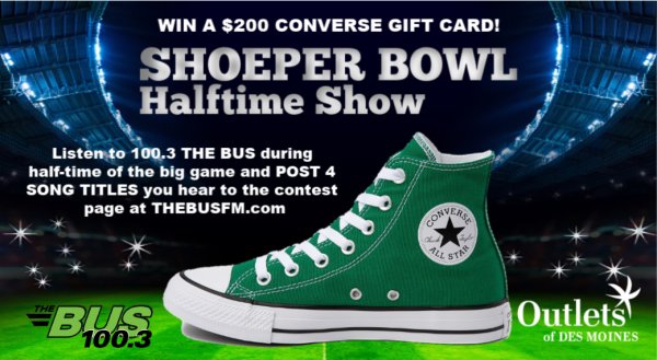 SHOEPER BOWL Halftime Show - Win a $200 Converse Gift Card!
