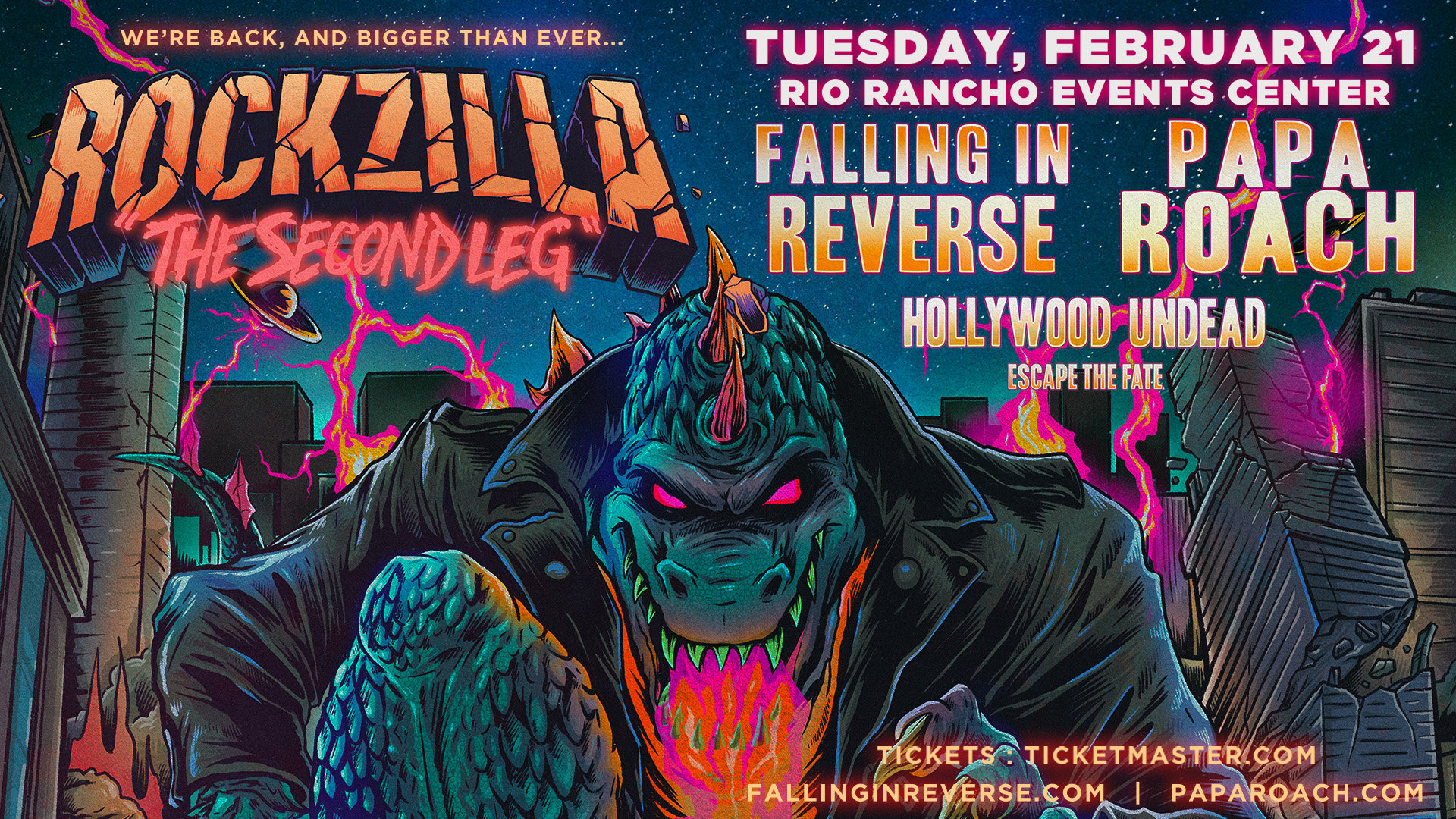 Win Tickets To ROCKZILLA Featuring Falling In Reverse & Papa Roach! | 94 Rock - Vimarsana News