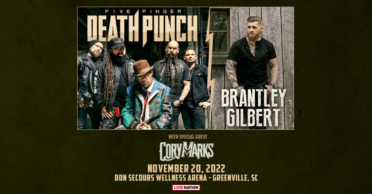 Cheerwine Ticket Window: Five Finger Death Punch with Brantley Gilbert | Whistle 100.5 - Vimarsana News
