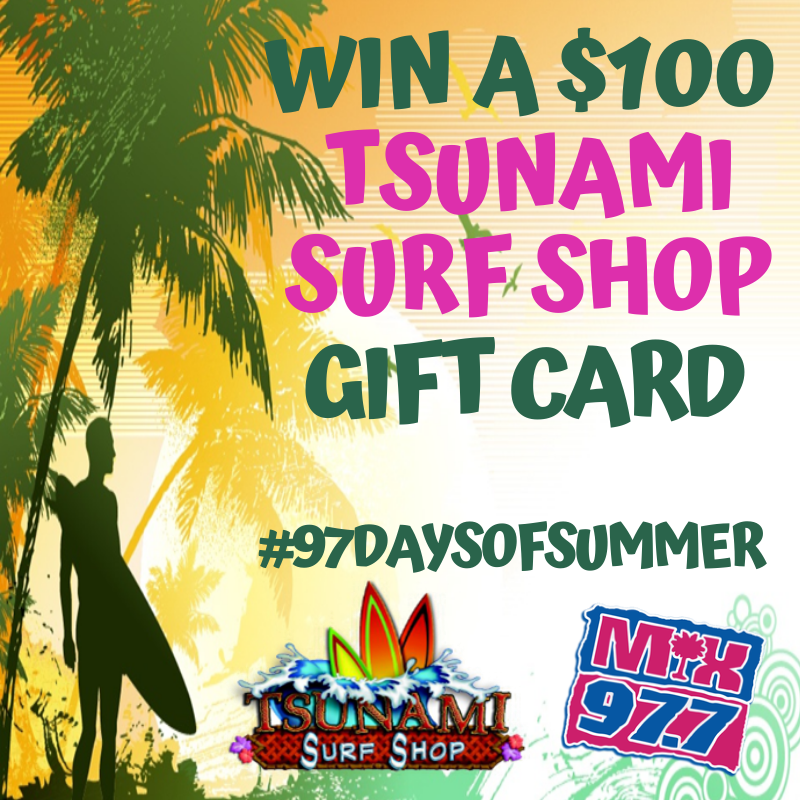 I just entered to win a 100 Tsunami Surf Shop gift card! 97DaysofSummer