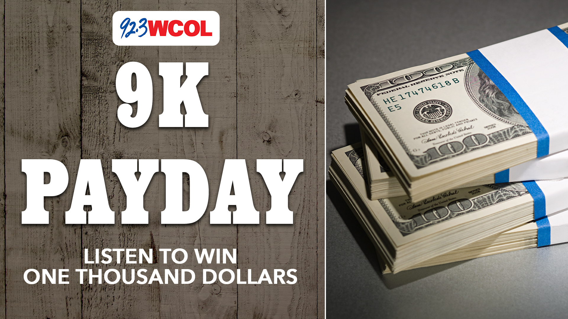 9K Payday | 92.3 WCOL - Vimarsana News