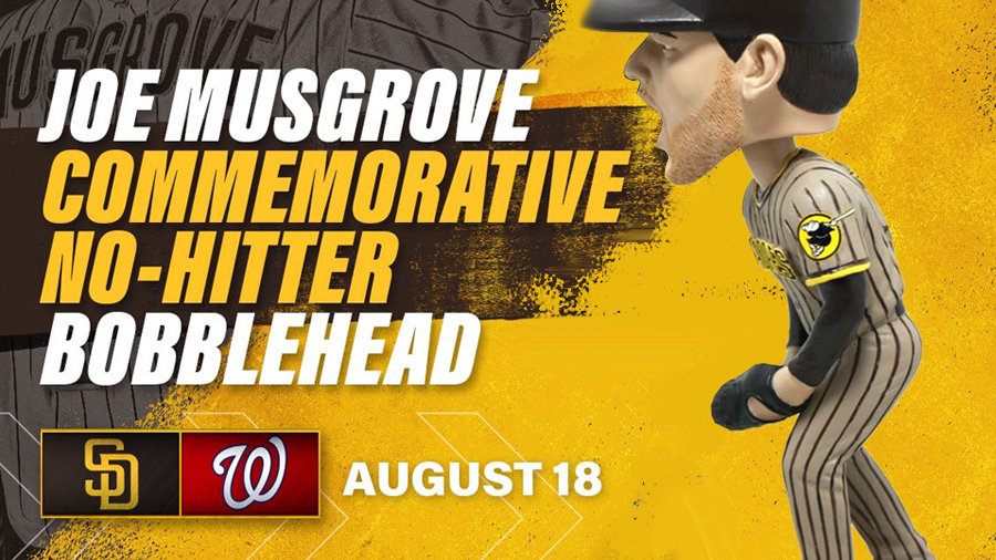 Win Tickets To Padres vs Washinton Nationals - Joe Musgrove Bobblehead Night | Jamn 957 - Vimarsana News