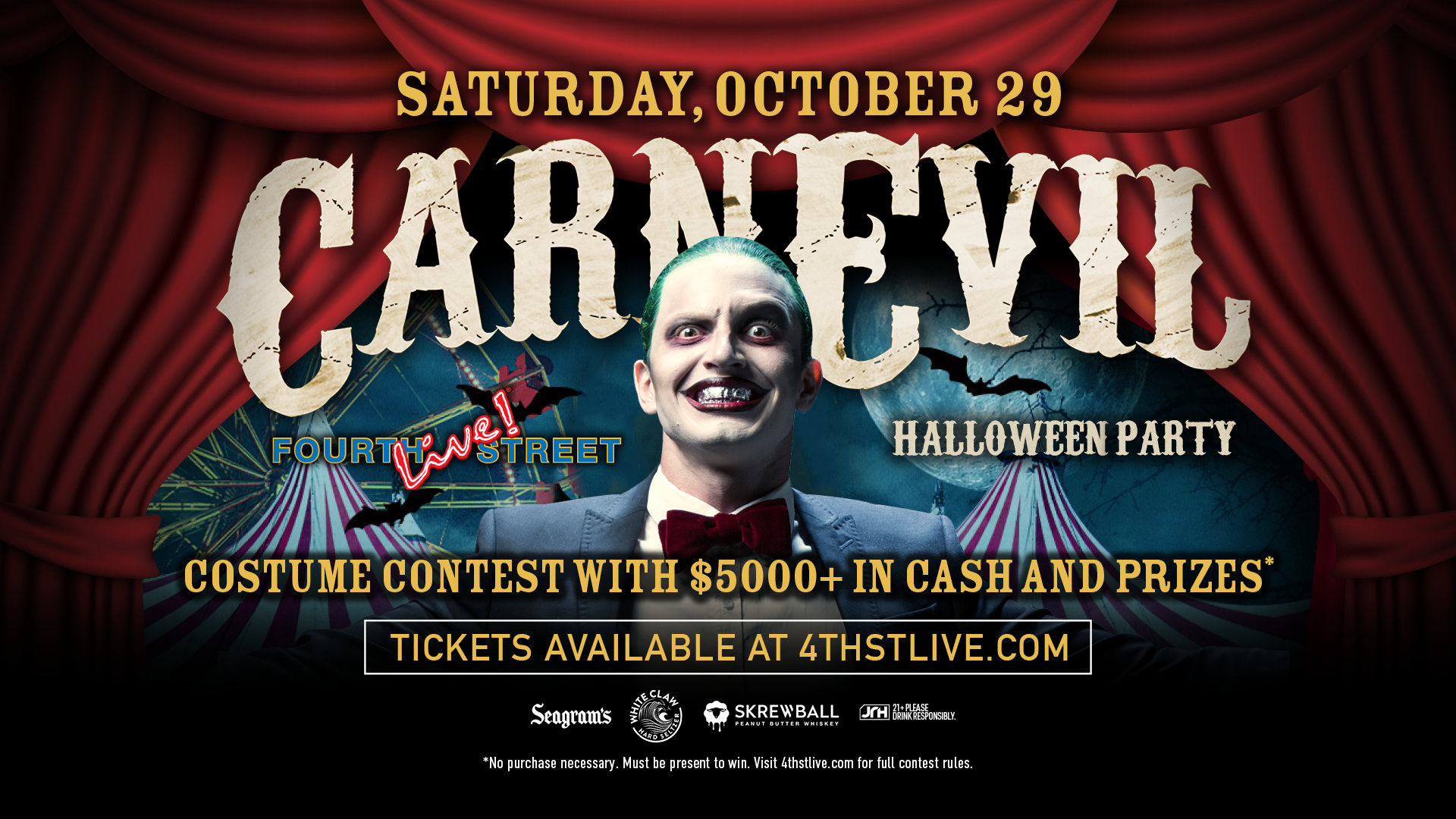 Carnevil at 4th Street Live! on October 29th! | Kiss FM Louisville - Vimarsana News