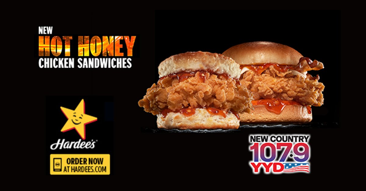 Win FREE Hot Honey Hand-Breaded Chicken Sandwiches From Hardee's! | 107.9 YYD - Vimarsana News