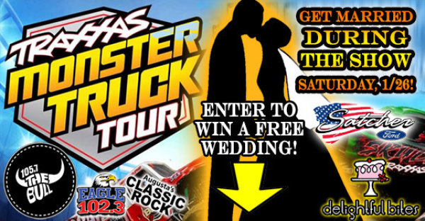Win a Wedding at the Traxxas Monster Truck Tour 1/26!